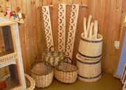 Изделия кичменгских мастеров. Плетение из лозы, резьба по дереву, изделия из дерева