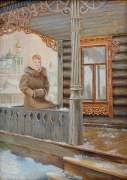 Архипов А. А. Ушедшая Вологда. 1994. ДВП, масло. 85 х 60