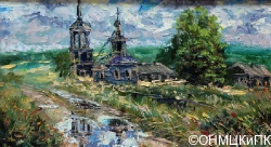 Фуников А. Н. Вологда. Слободка. 2005. Холст, ДВП, масло. 30 х 52