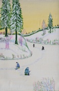 Степанов М. С. Рыбаки. Картон, гуашь. 28 х 42