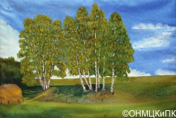 Лебедев А. А. Тарногский р-н. Невестушки. 2000. Холст, масло. 40 х 60