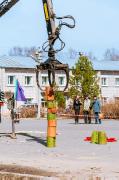 Районный конкурс водителей гидроманипуляторов на площади у Тарногского районного Дома культуры