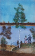 Степанов М. С. Свидание. Картон, масло. 23 х 36